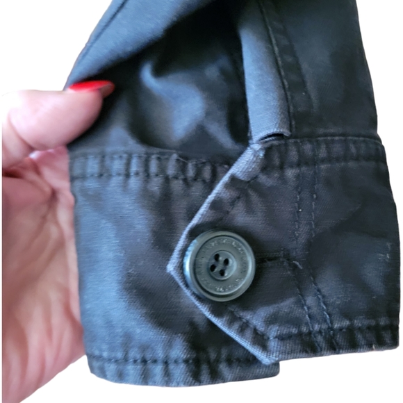 LEVI STRAUSS |Vintage Levi's Canvas Parka, Black, Hooded Quilted Retro Levi Sz.M - Picture 13 of 16